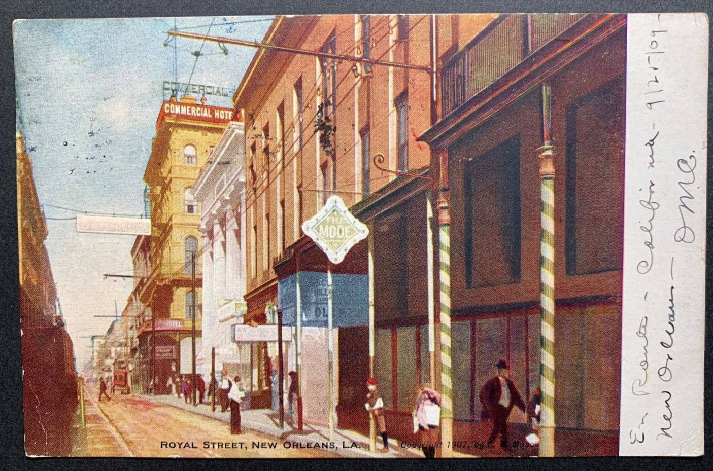 Postcard New Orleans LA - c1900s Royal Street View