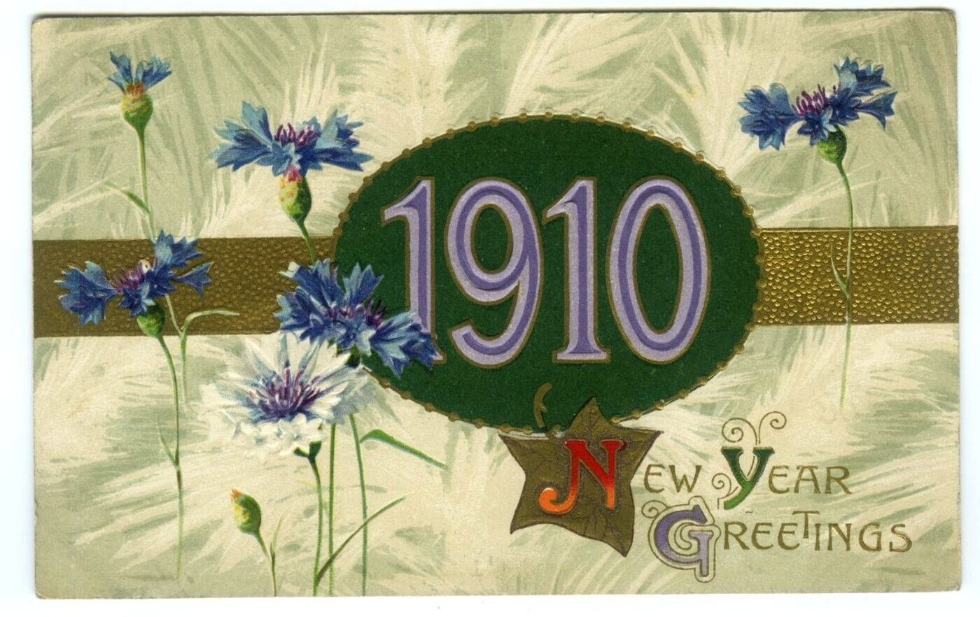 John Winsch 1910 New Year Greetings Vintage Postcard