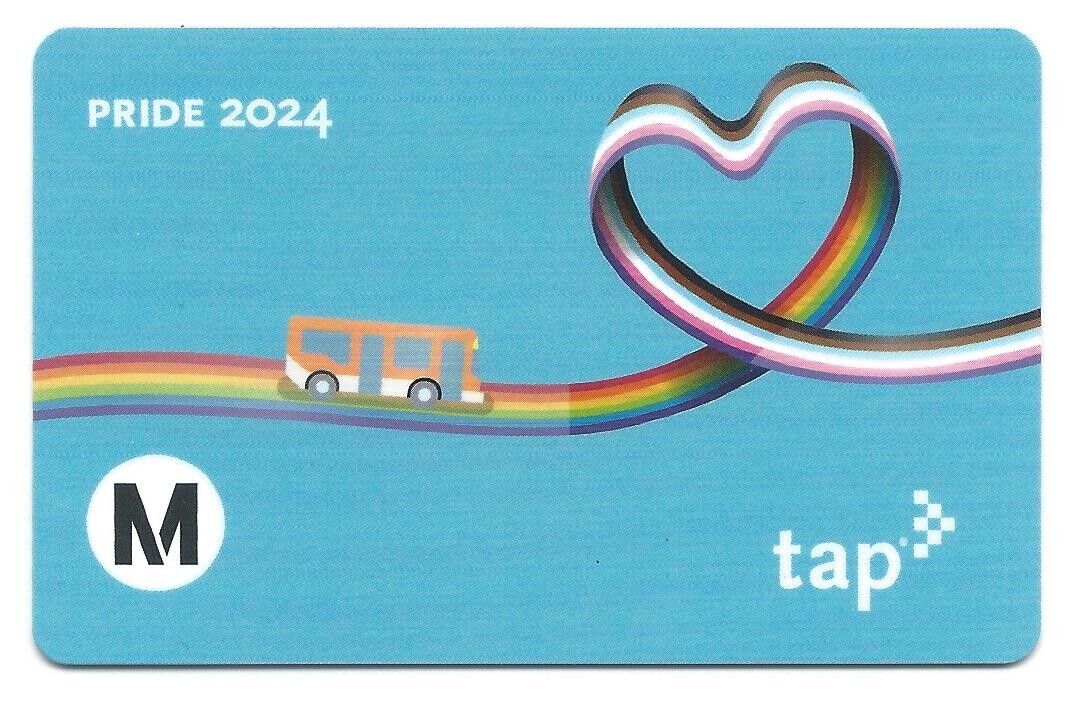 NEW Active 2024 Ride With Pride Los Angeles Metro LA TAP Fare Card Bus Subway