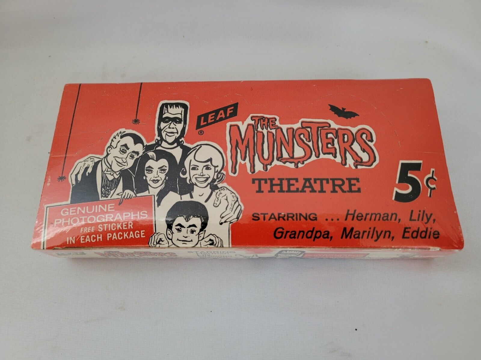 Rare 1964 Leaf The Munsters Theater Empty 5 Cent Wax Pack Box