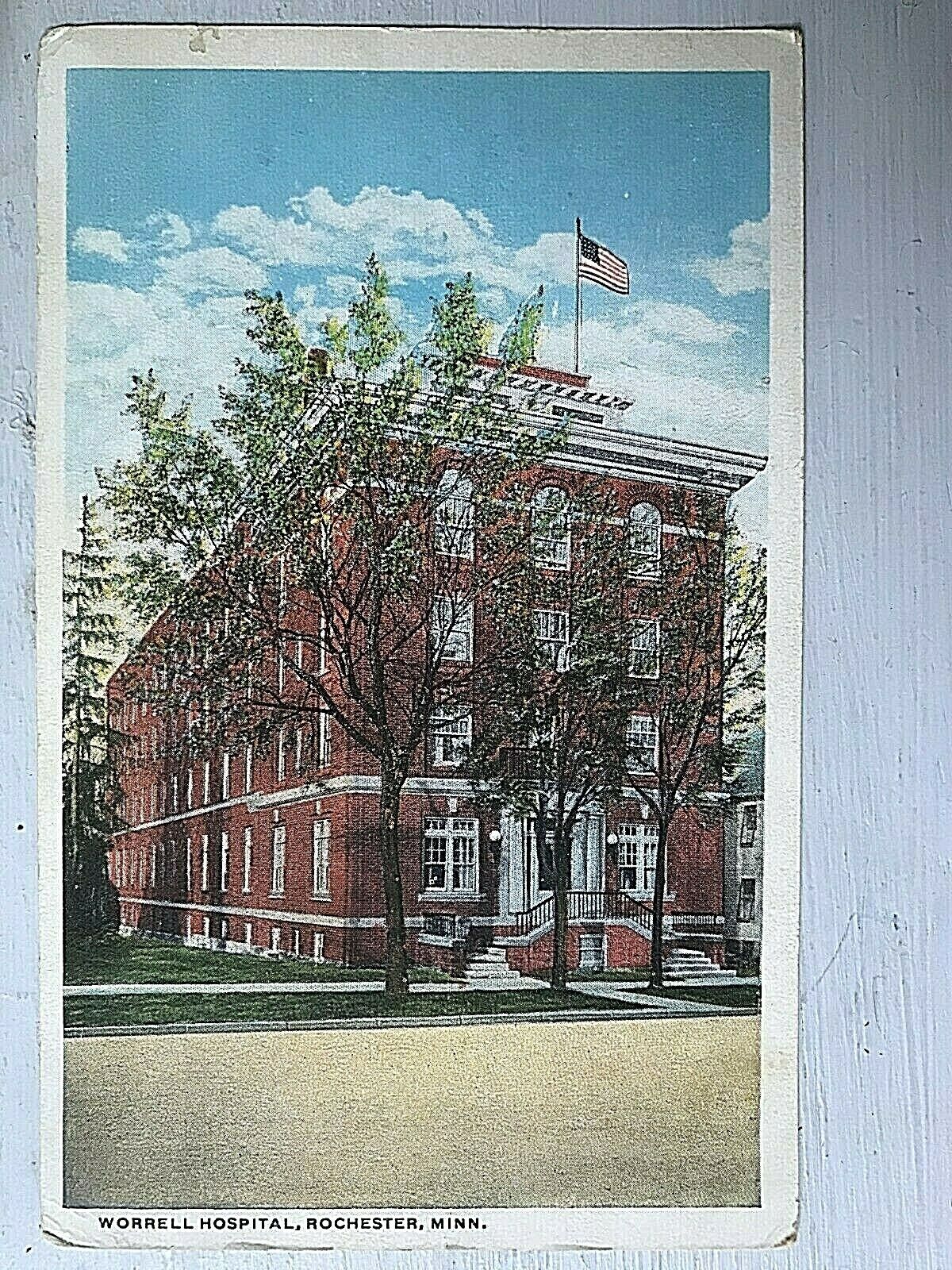 Vintage Postcard 1921 Worrell Hospital Rochester Minnesota