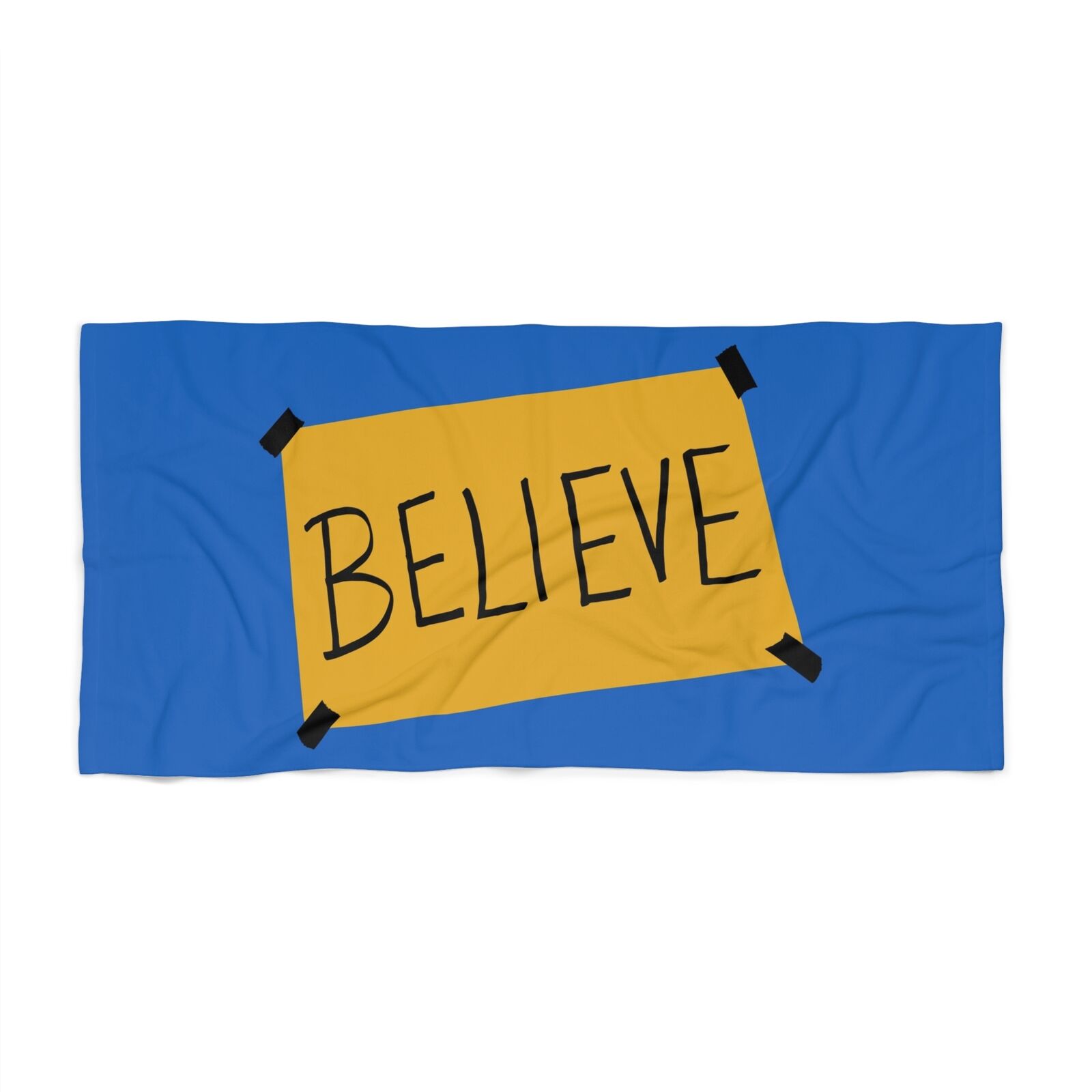 Fan Graphic Print Tribute to Ted Lasso Believe Sign Beach Towel