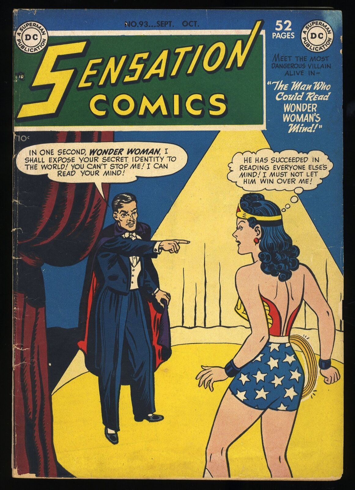 Sensation Comics #93 VG+ 4.5 Wonder Woman Appearance DC Comics 1949