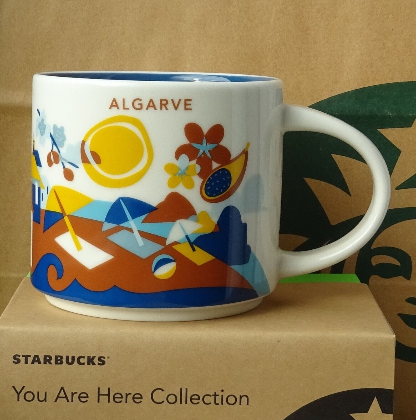 Starbucks City Mug Cup You are here Series YAH Algarve Portugal 14oz NEW