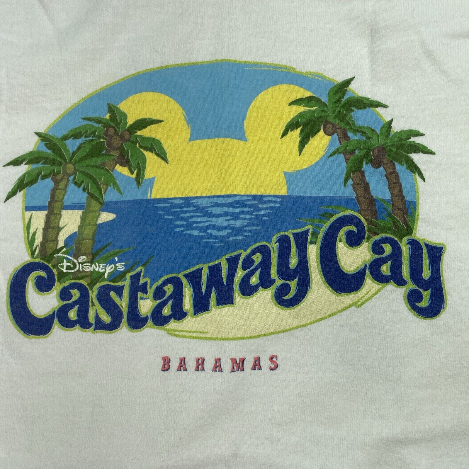 Disney Cruise Line Shirt Adult XL White Disney\'s Castaway Cay Bahamas Tank Top