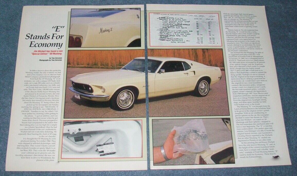 1969 Ford Mustang SportsRoof Vintage Article \