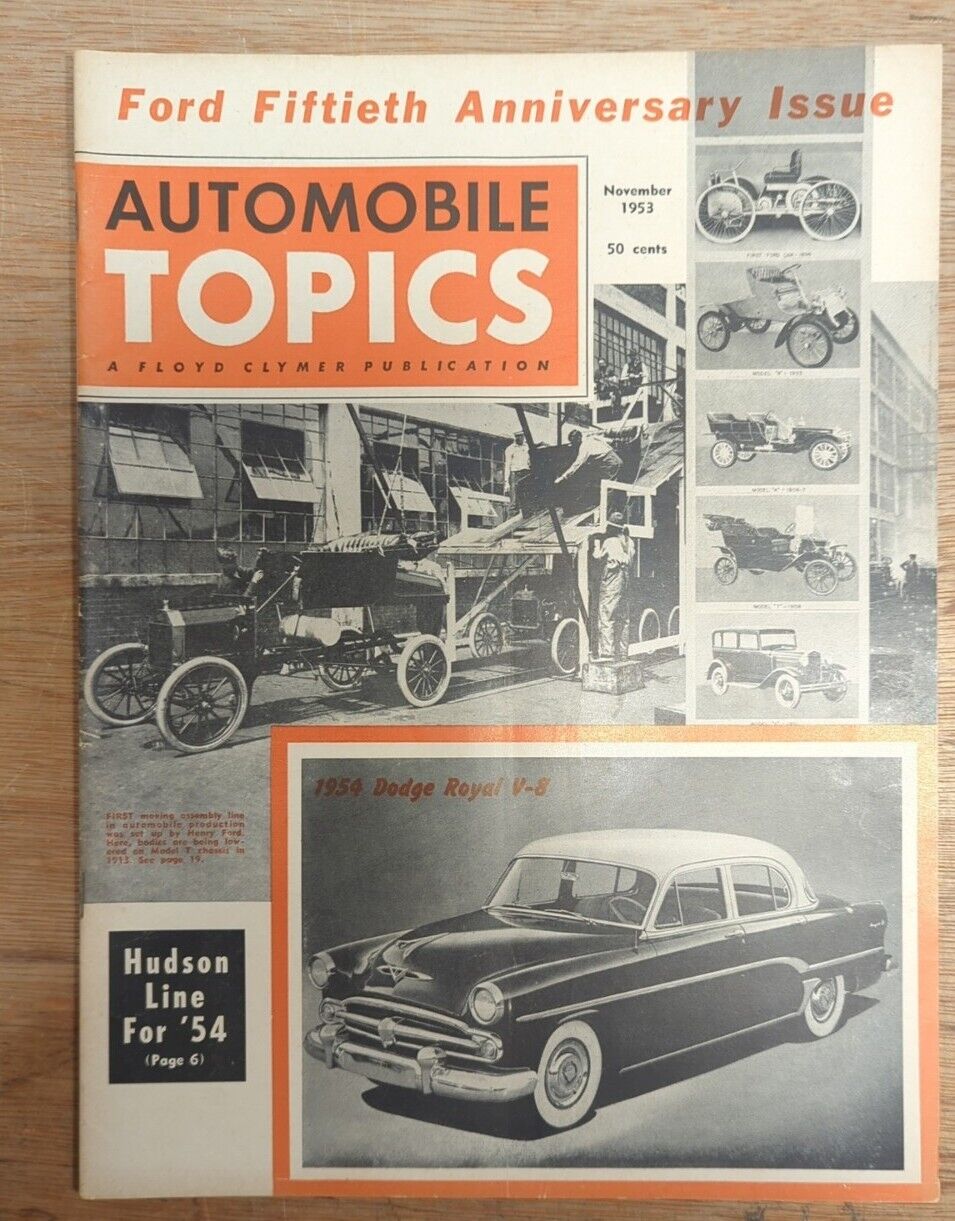 Automobile Topics Magazine November 1953 Vol 53 #10 Ford 50th Anniversary Issue
