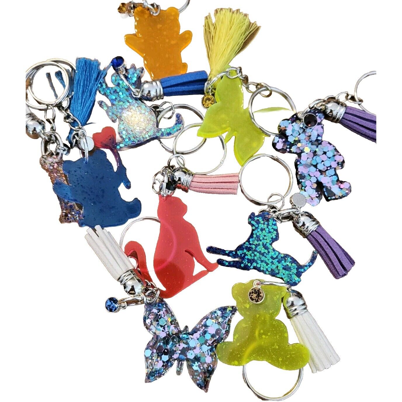 Lot Of Mirco Keychains Gummy Bear And More