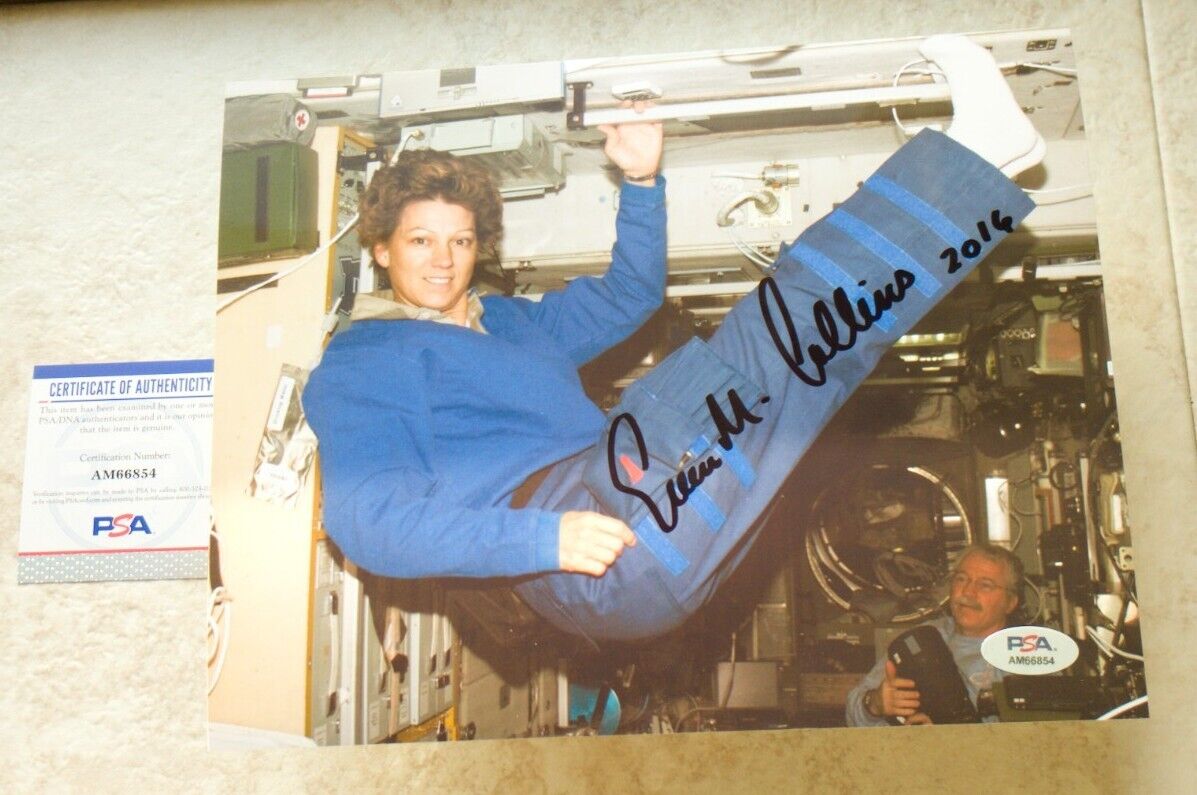 EILEEN COLLINS NASA Astronaut SIGNED 8X10 Photo PSA COA