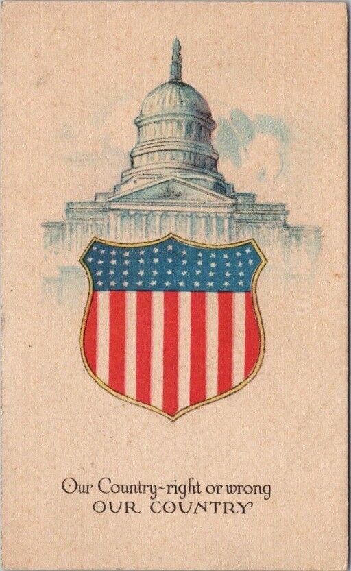 c1910s Patriotic Greetings Postcard 