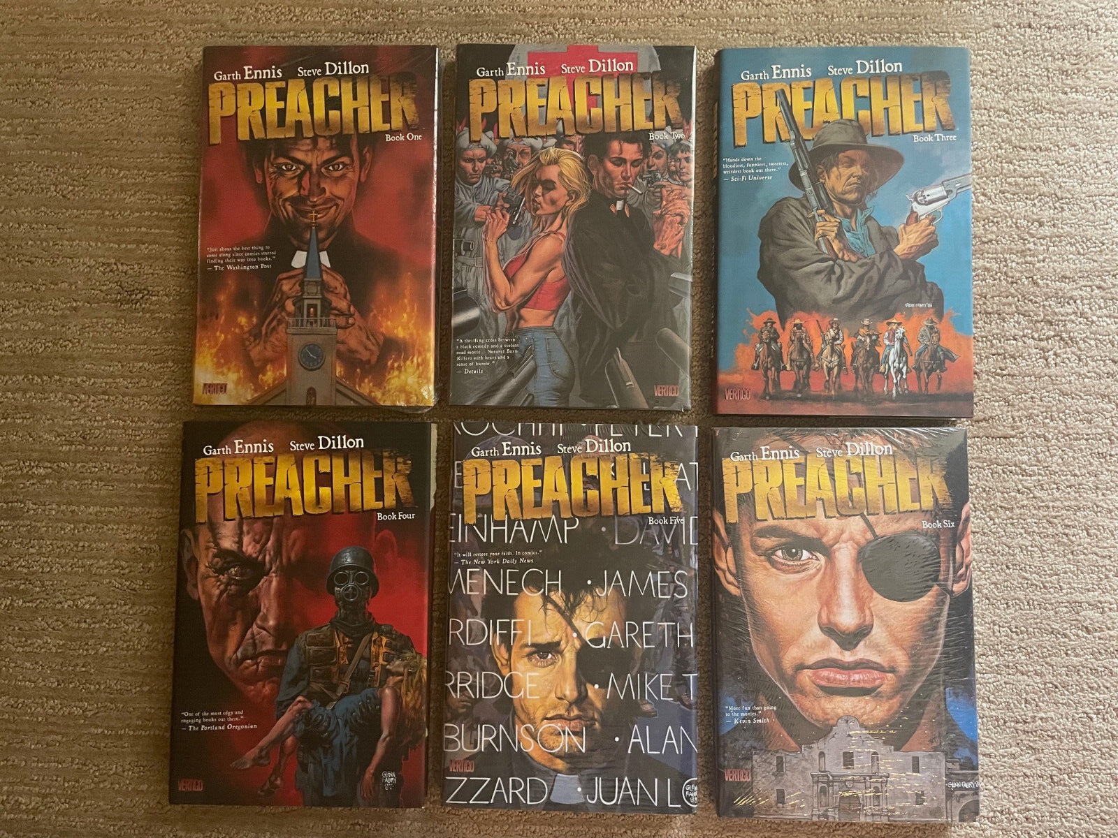 Preacher Deluxe Edition Vol 1 - 6 hardcover complete set (brand new)