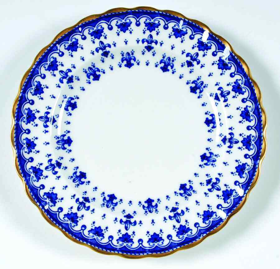 Spode Fleur de Lys Blue  Bread & Butter Plate 679291