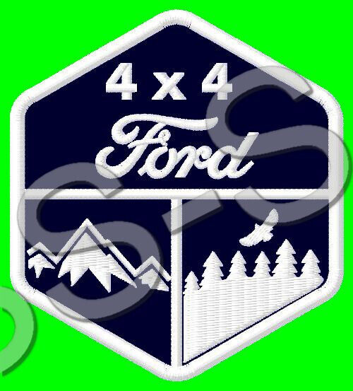 FORD 4 x 4 EMBROIDERED PATCH IRON/SEW ON ~3-1/2\