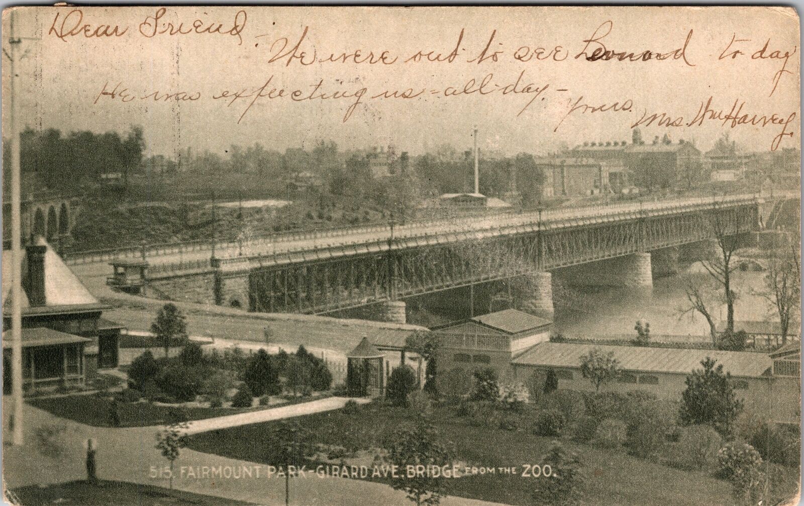Philadelphia PA-Pennsylvania, Fairmount Park, Bridge c1906 Vintage Postcard
