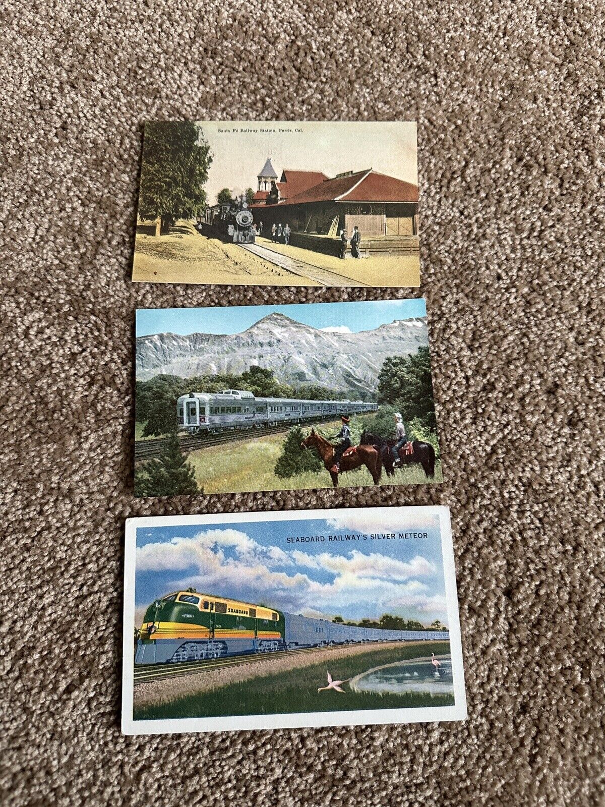 vintage railroad postcards lot