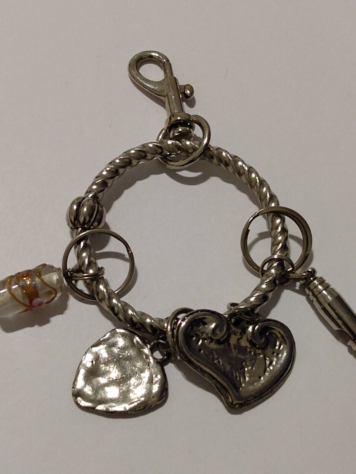 Assorted  Novelty Charms Silvertone Keychain