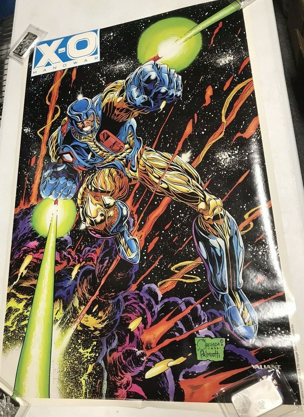 X-O Manowar Comic Book Front Page Cover Poster 1993 Art - JW587 