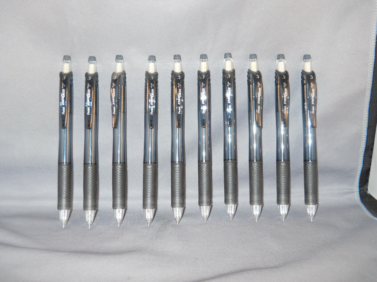 Pentel Energize-X  O.5mm PL-105  Pencil  Black-Lot of 10