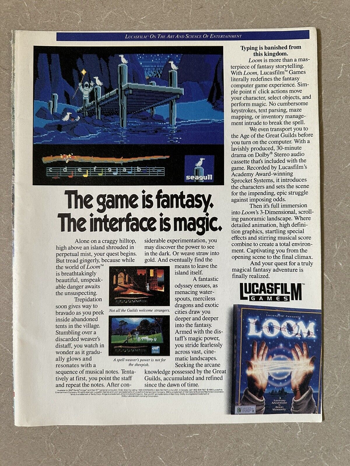 Vintage Promo Print AD - Lucasfilm Games - Collectible Advertisement Wall Art