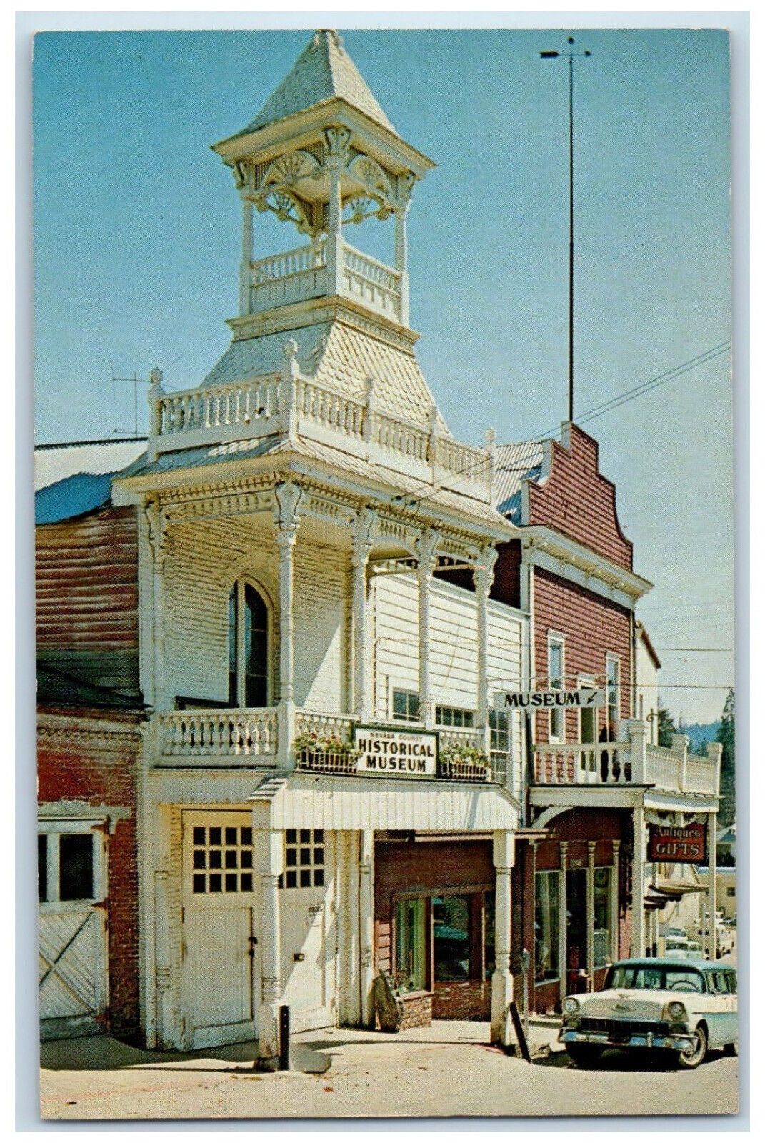 c1950\'s Old Firehouse at Nevada City California CA Vintage Unposted Postcard