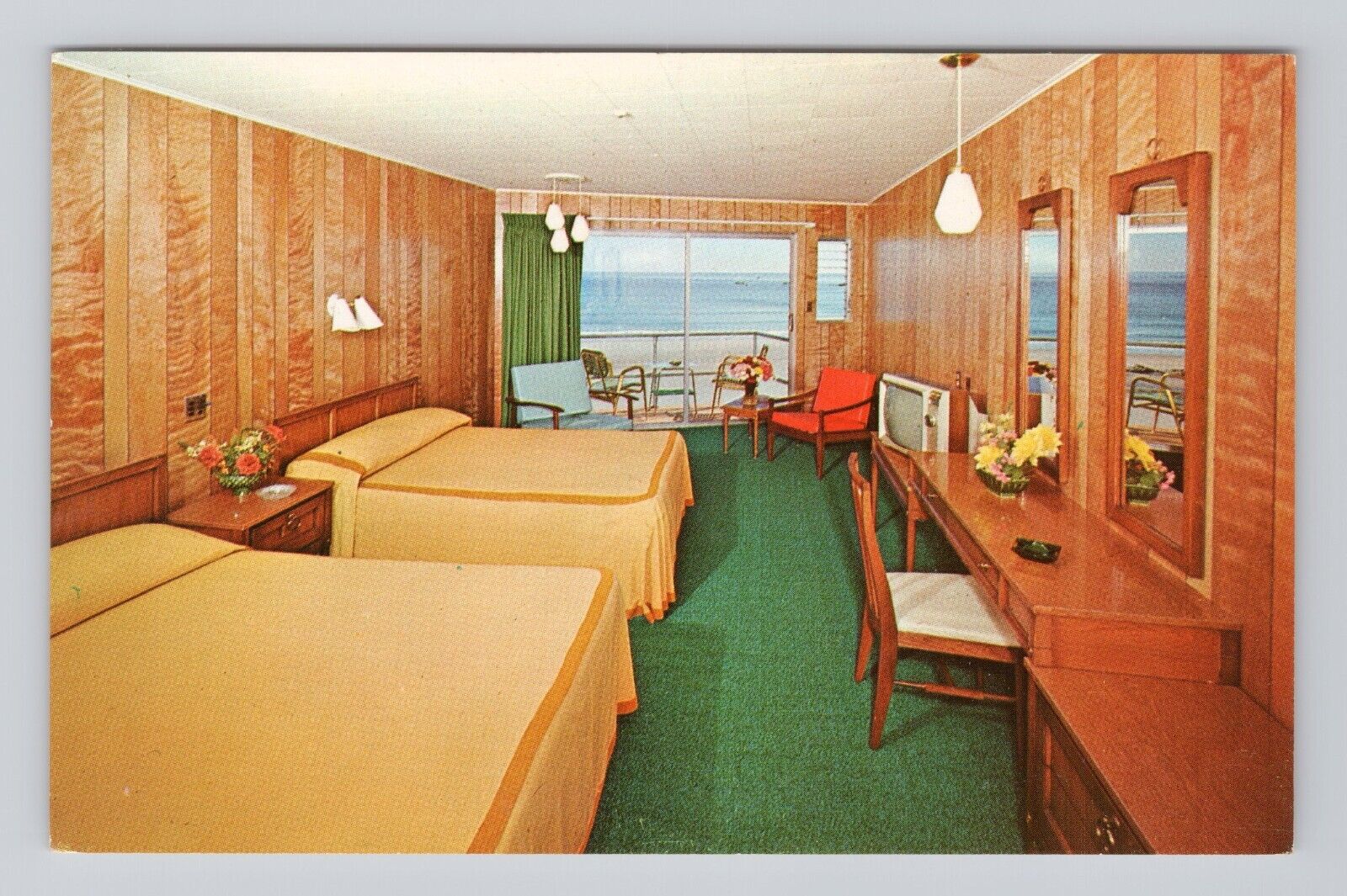 Postcard Forbes Driftwinds Motel Wells Beach Motor Inn Maine Room with View