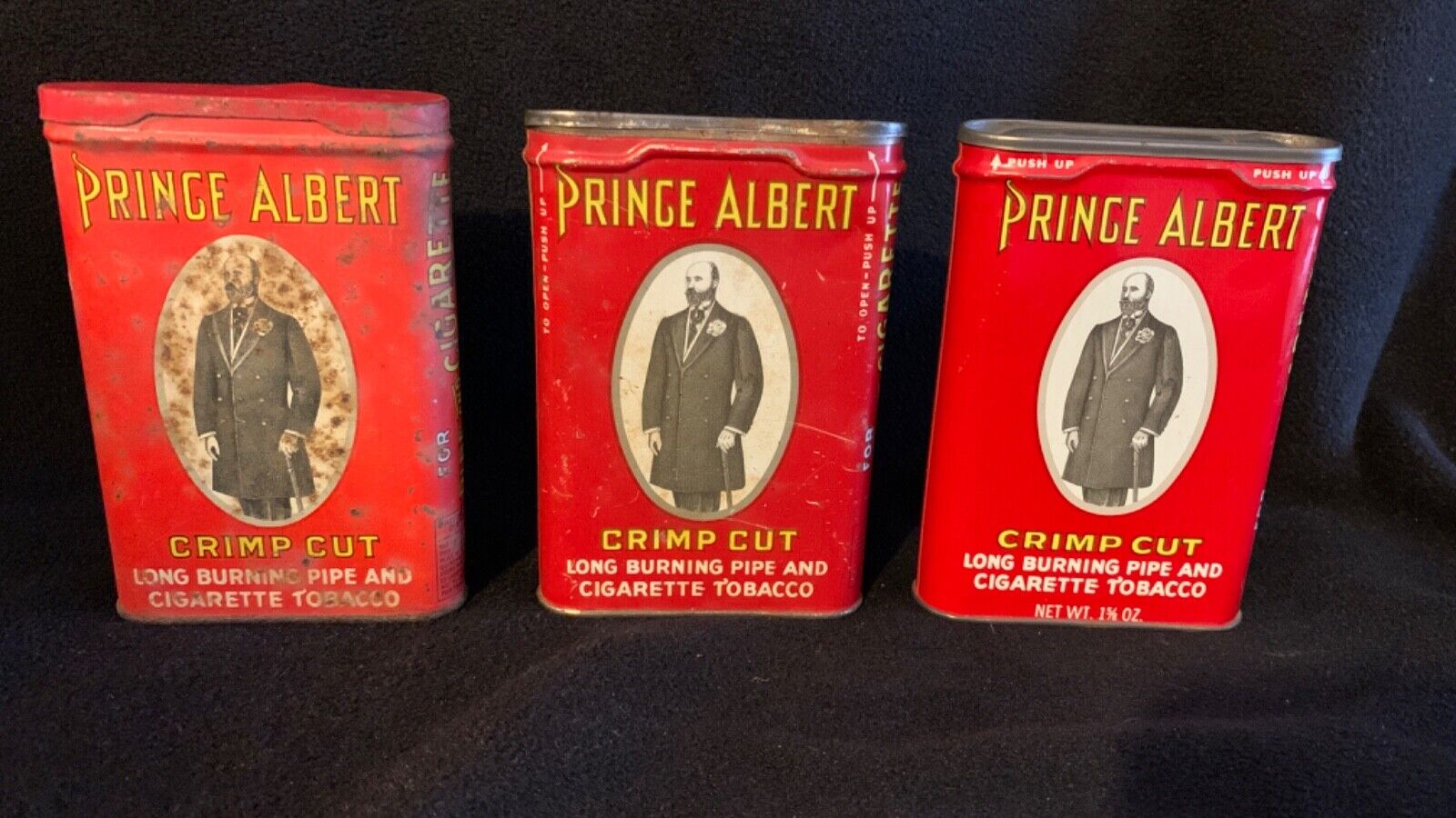 Prince Albert Tobacco Tins, Set of 3