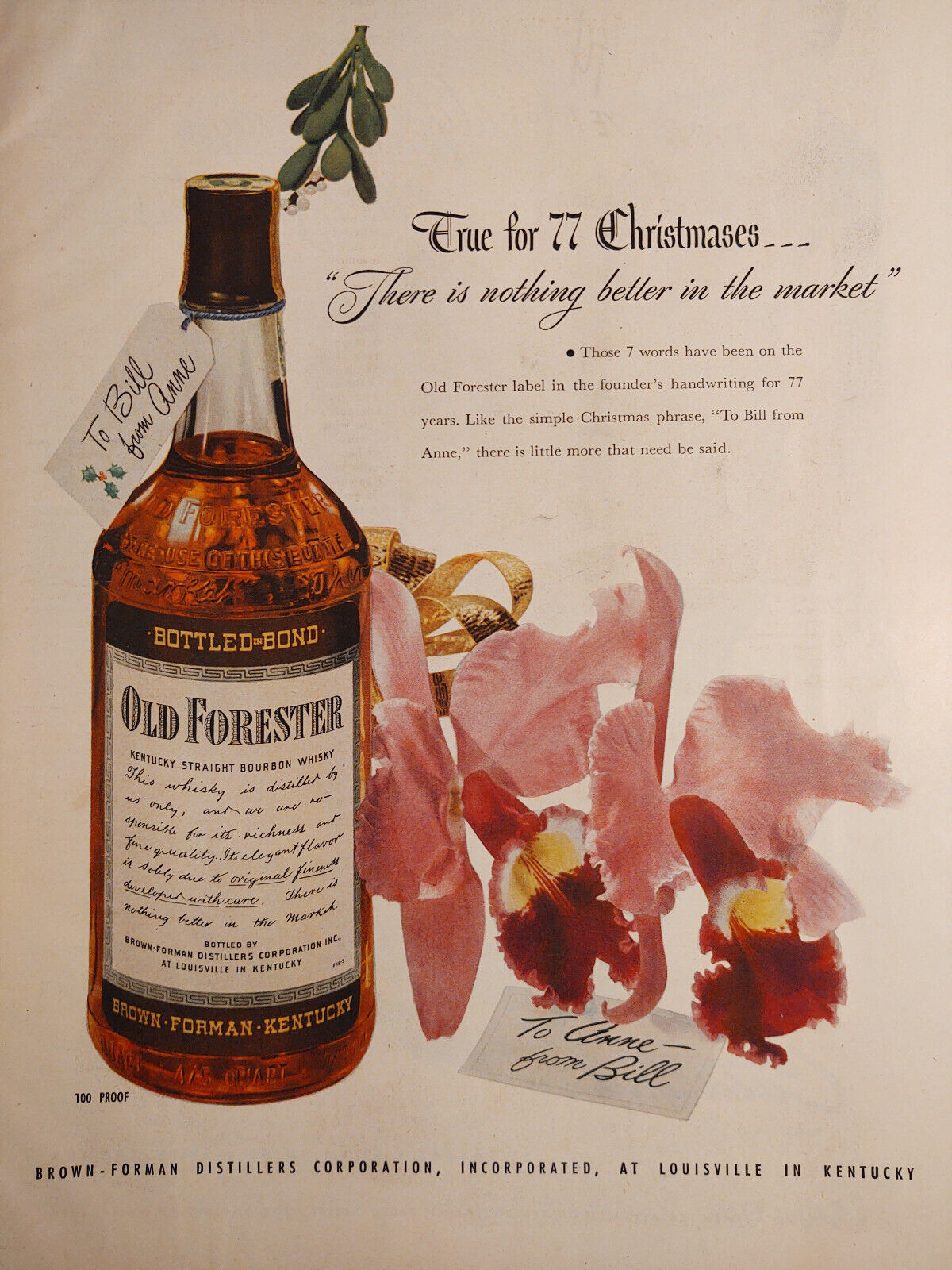 1948 Original Esquire Ad Advertisements Old Forester Whiskey Catalina Sweaters
