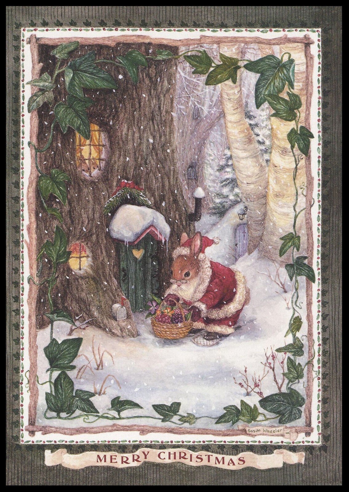 Greeting Card - Rabbit - Susan Wheeler - Christmas - 0078