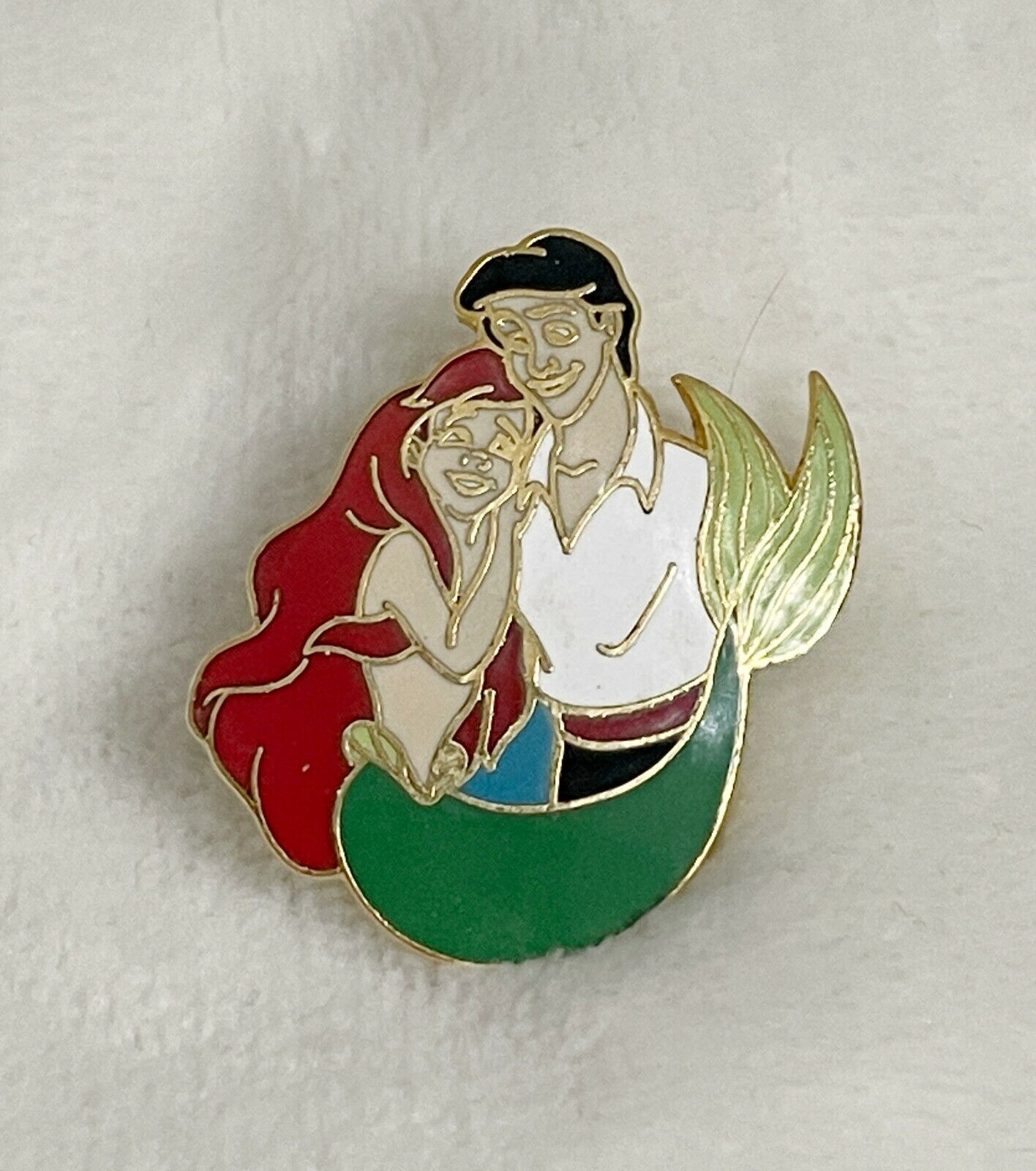Disney Parks, Vintage The Little Mermaid Ariel and Prince Eric Metal Trading Pin