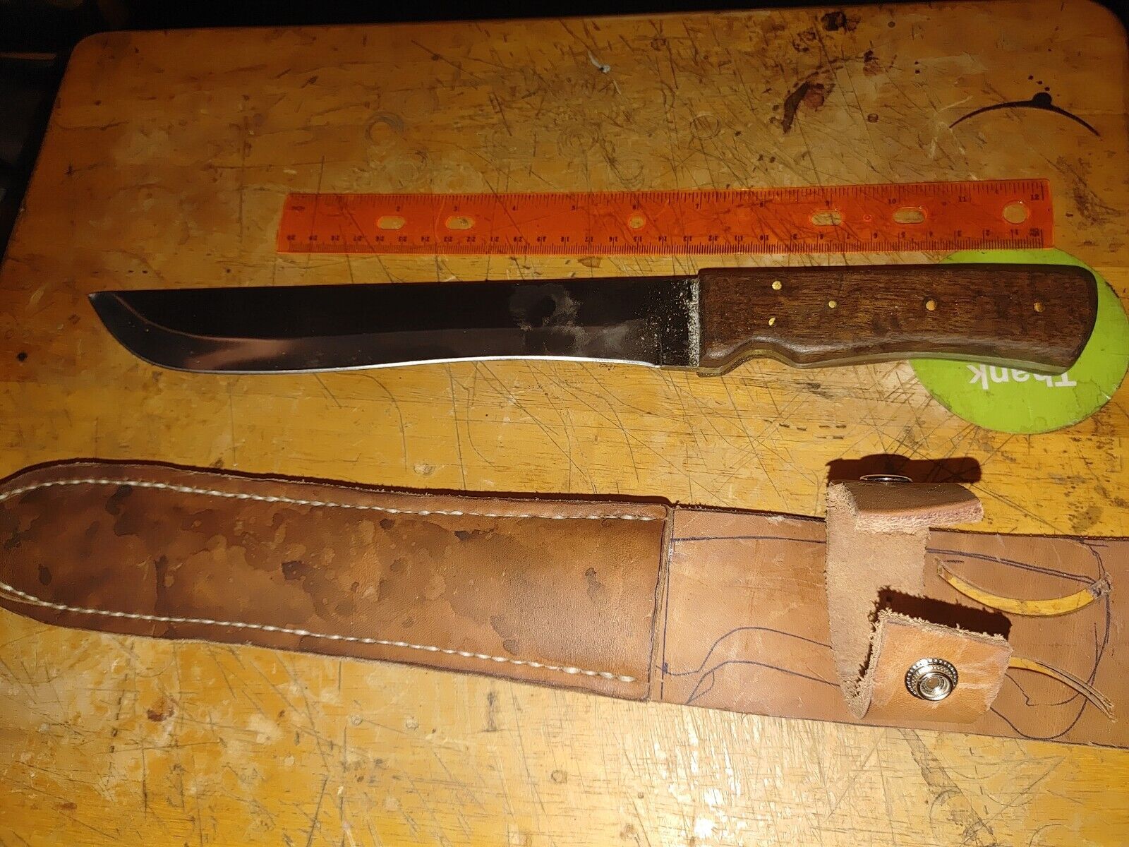 large full tang fixed blade knife With Sheath