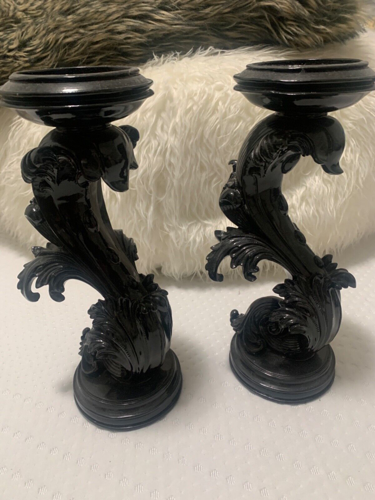 Pair Of Z Gallerie 13“ Tall Candle Holders