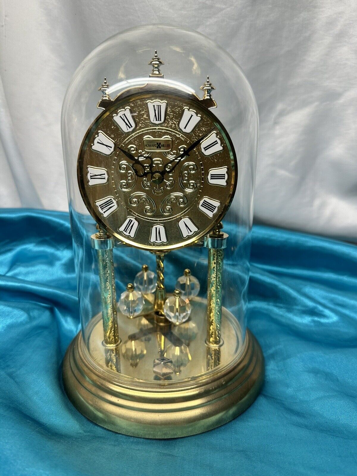 NIB Howard Miller Glass Dome Clock Model 613-170 - Made in West Germany