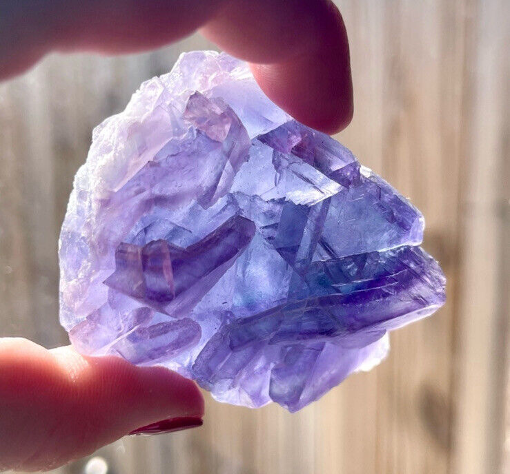Raw Purple/Blue Fluorite Crystal Cluster Specimen, China