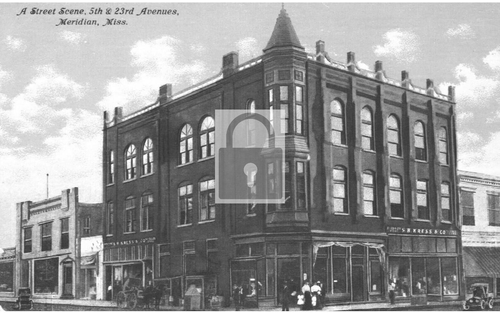 S H Kress Store Meridian Mississippi MS Reprint Postcard