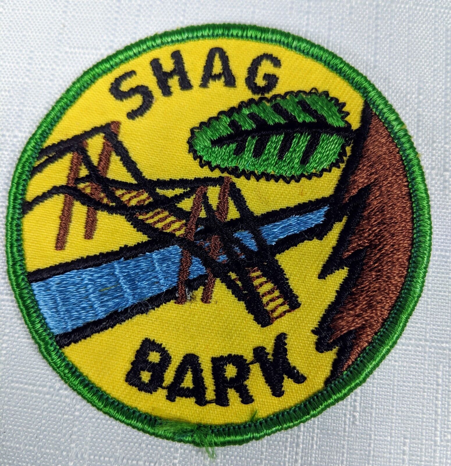 Shag Bark Round Patch Boy Scouts BSA 