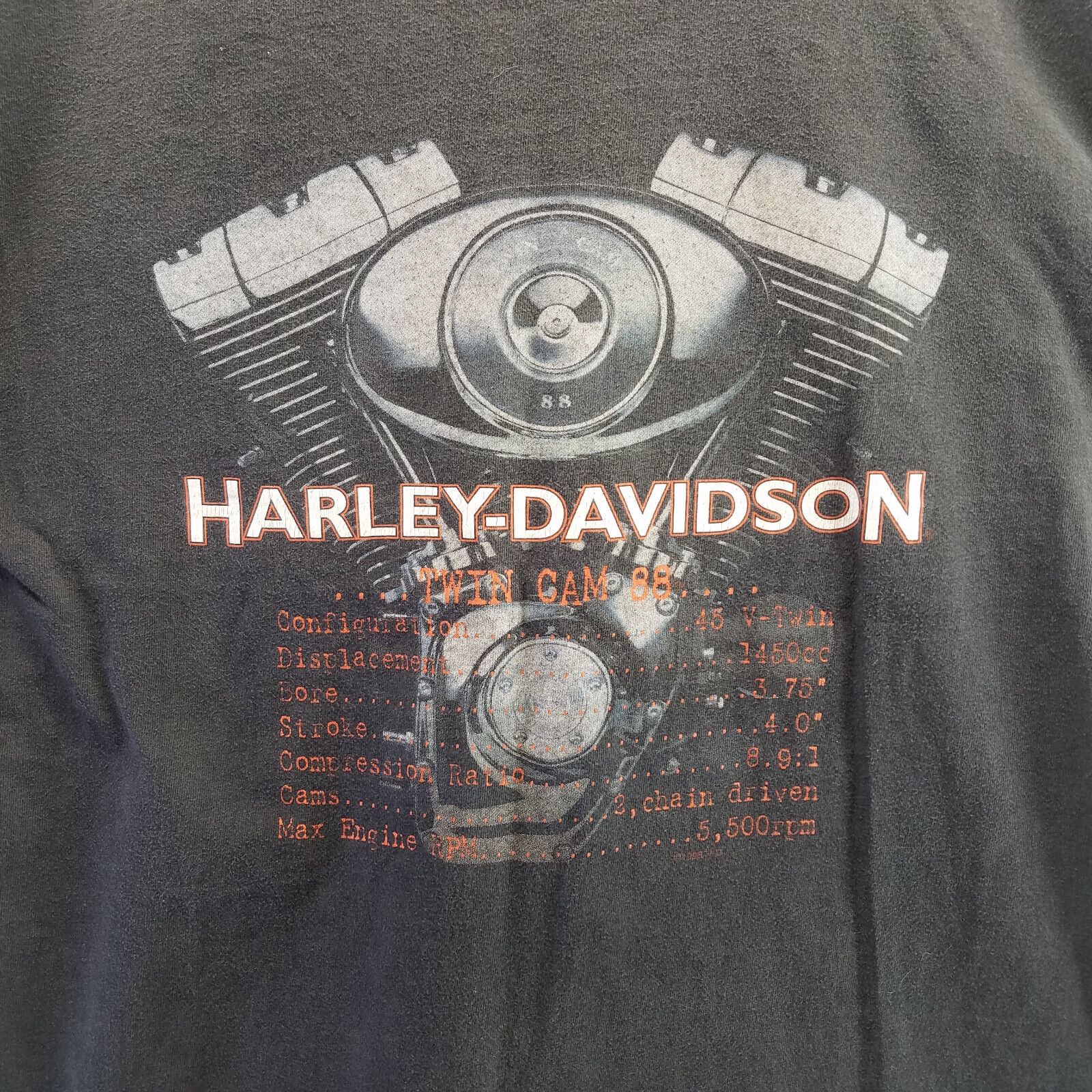 Harley Davidson Manassas VA Mens Size L Logo Bike Short Sleeve Motorcycle