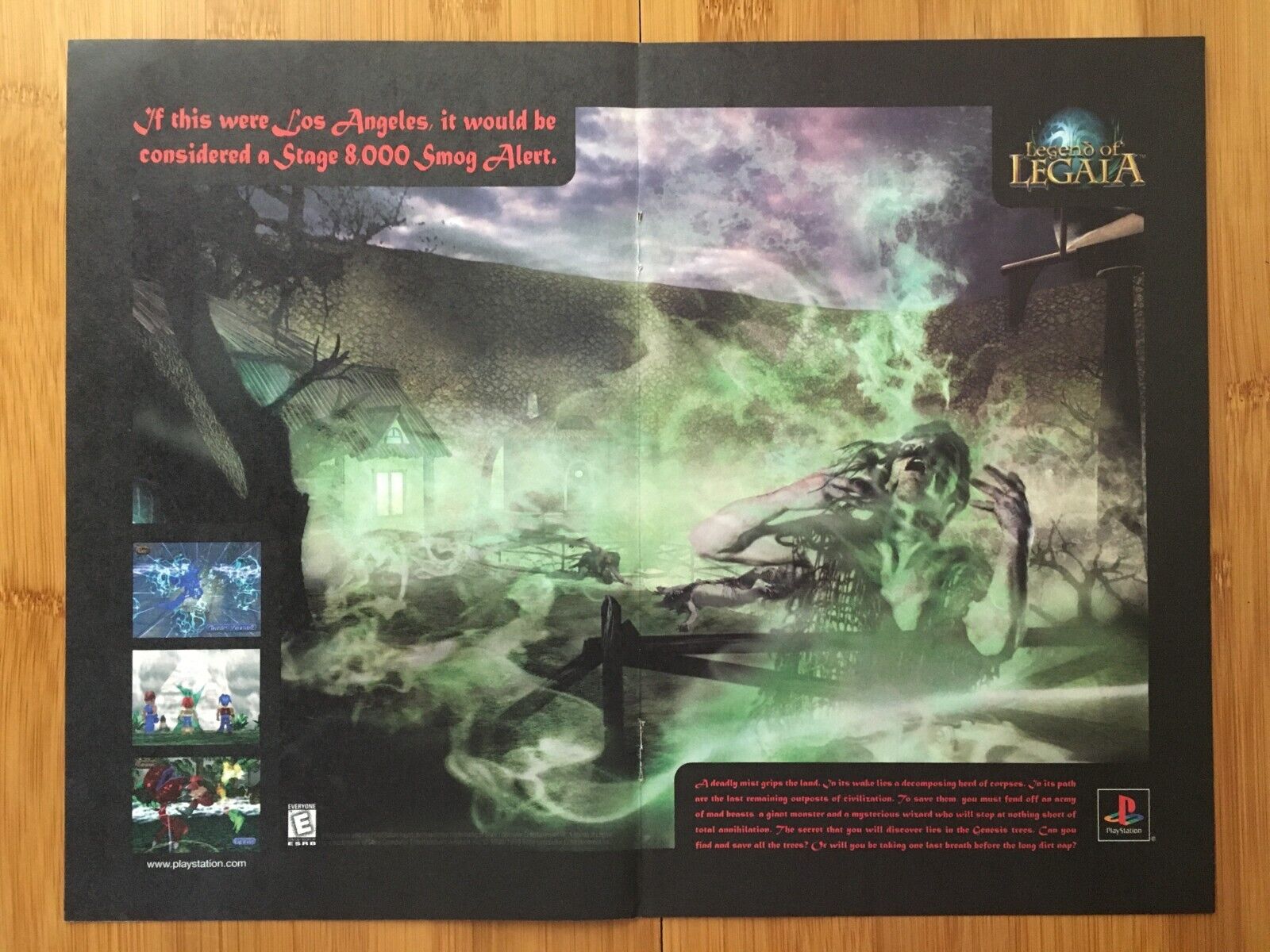 1999 Legend of Legaia PS1 Playstation 1 Vintage Print Ad/Poster Video Game Art