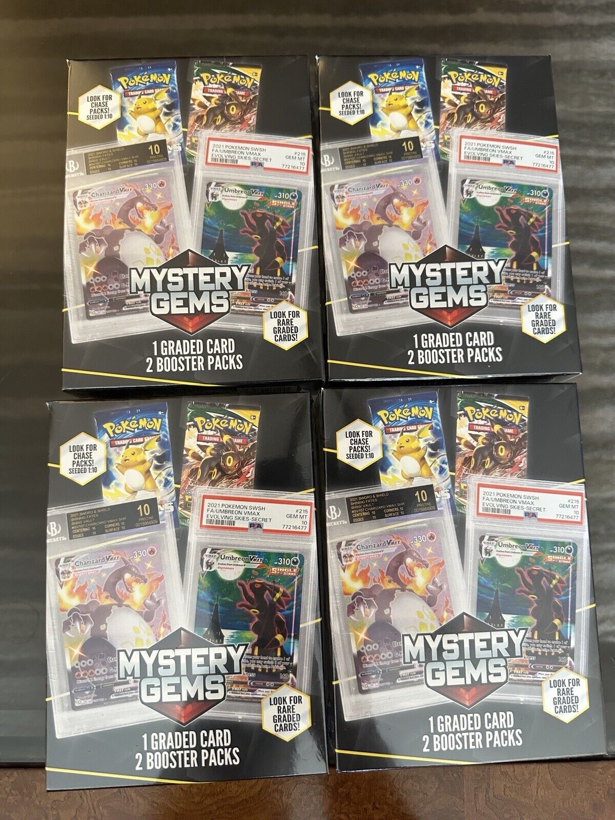 2024 “NEW” Pokemon Mystery Gems Factory Sealed Graded Card Included (1) Box