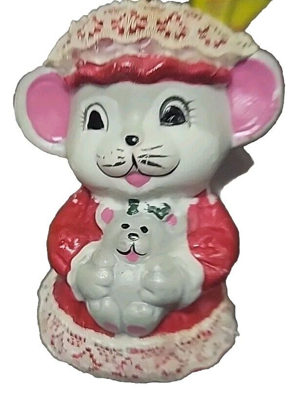 Giftco Taiwan Porcelain Mouse Bell Vintage Ornament