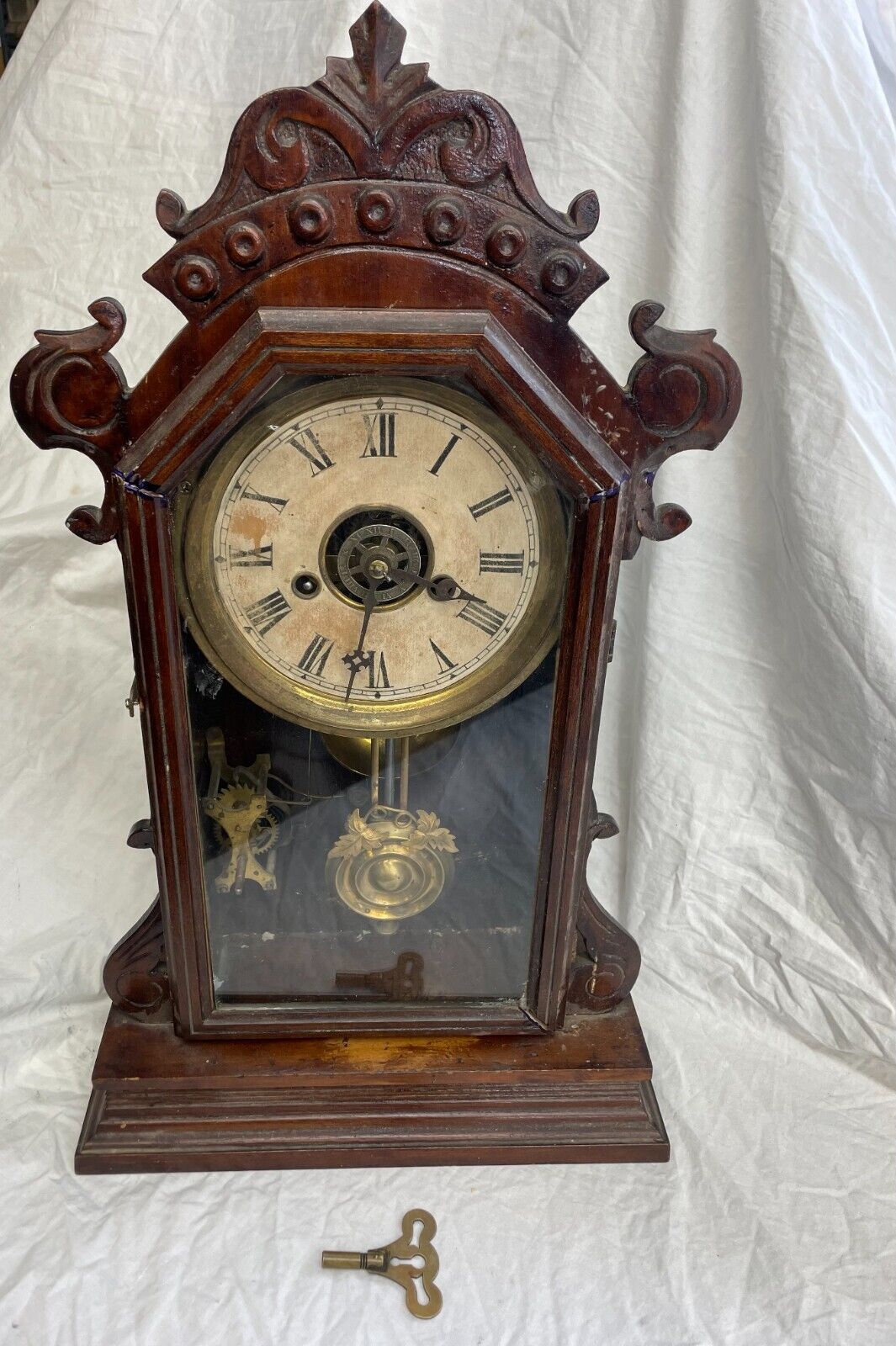 Vintage Inqrham Parlor clock . Runs 