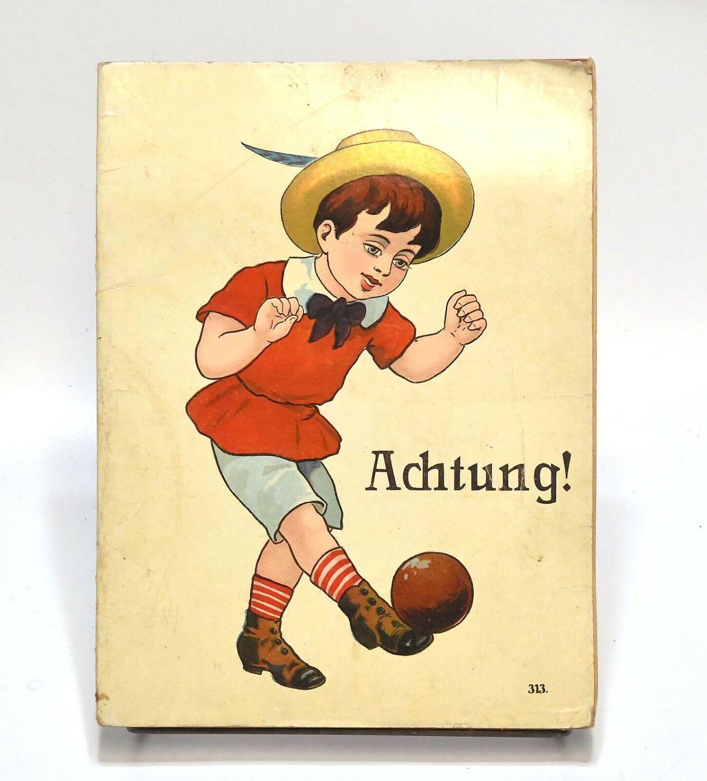 VINTAGE GERMAN 1916 ACHTUNG  CHILDRENS ILLUSTRATED BOOK