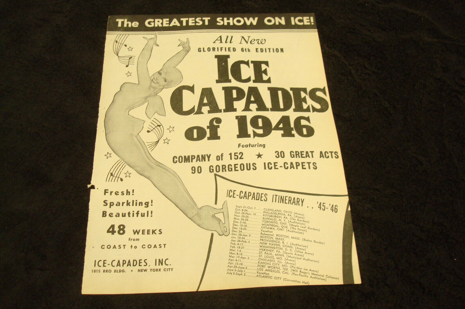 ICE CAPADES of 1946 ad \