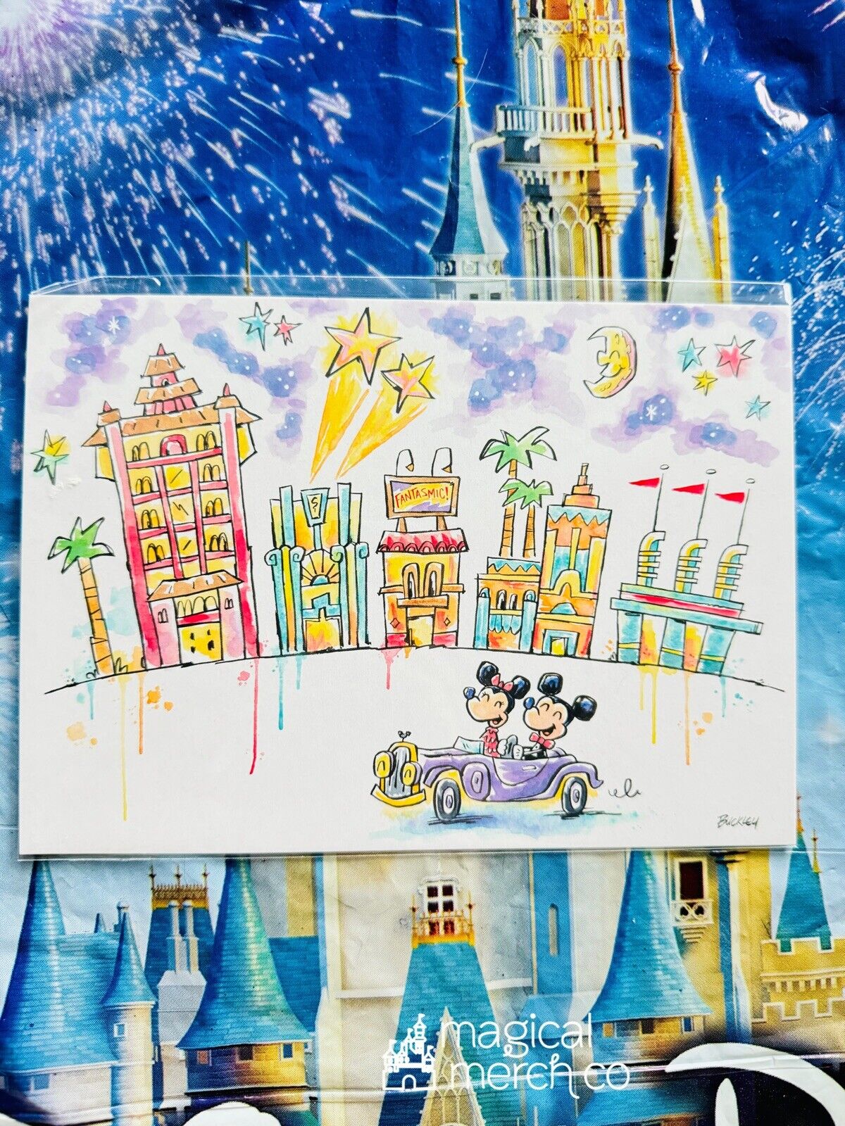 Disney WonderGround David Buckley Hollywood Studios 5x7” Postcard