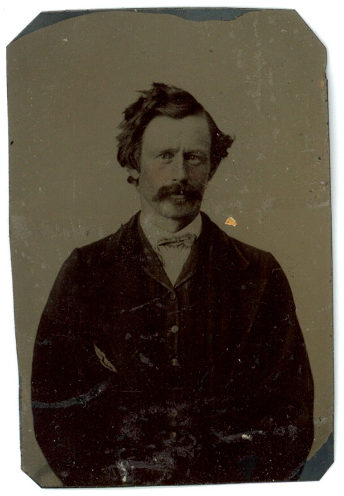 CIRCA 1860\'S Hand Tinted 1/9 Plate Possibly Unknown TINTYPE of John Wilkes Booth