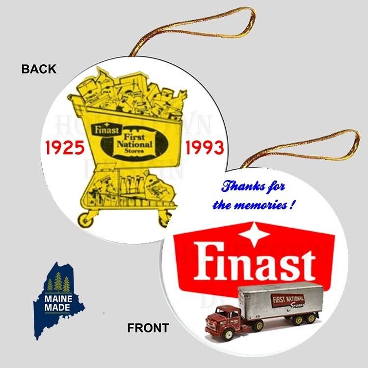 FINAST Christmas Ornament - Vintage Defunct Retail First National Supermarket MA