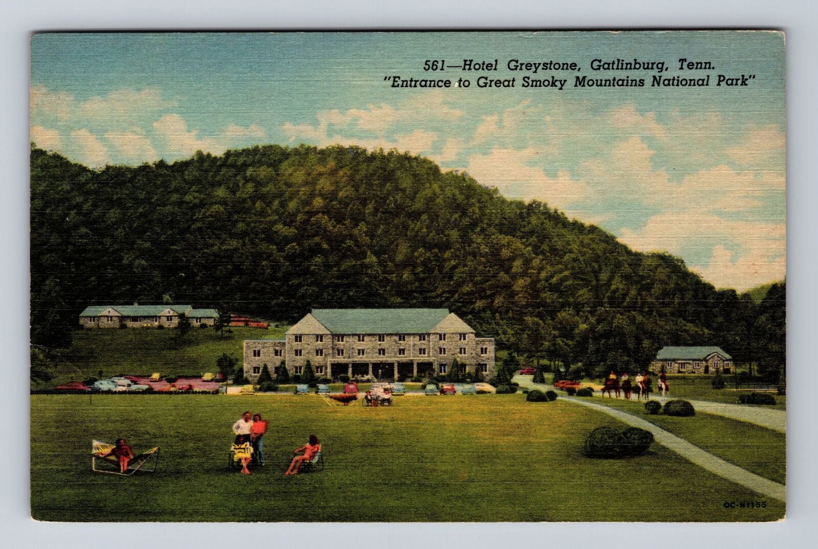 Gatlinburg TN-Tennessee, Aerial Hotel Greystone Advertising Vintage Postcard