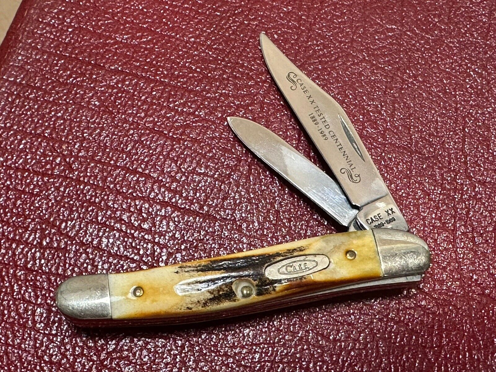 Vintage US Case XX 1889 1989 Centennial 52087SS Pen Stag Folding Pocket Knife