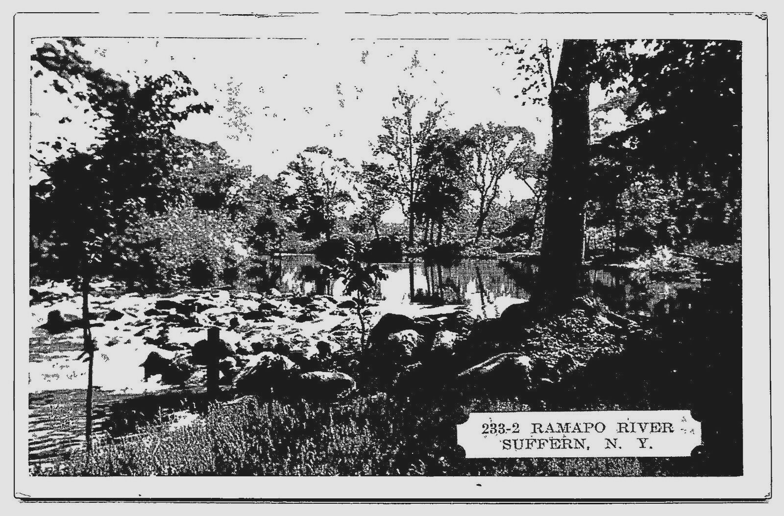 Postcard NY Ramapo River Suffern New York A9