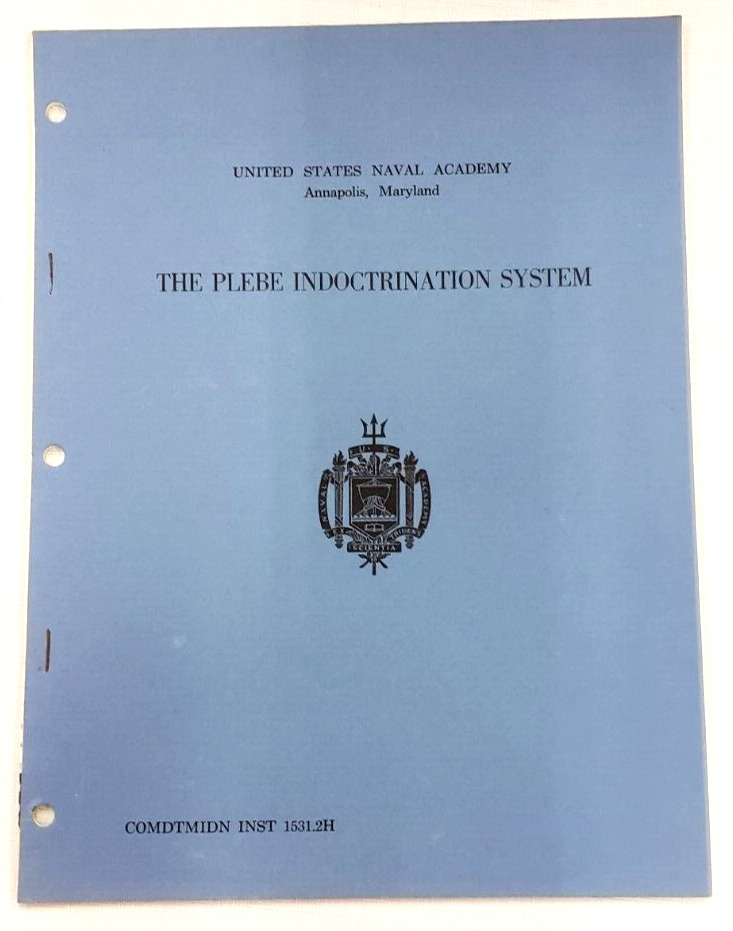 Rare,1973 US Navy PLEBE INDOCTRINATION SYSTEM Manual,United States Naval Academy