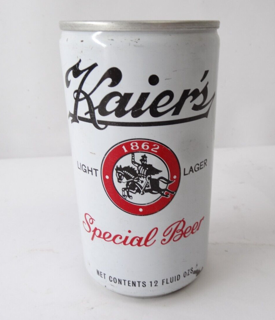 Kaier\'s Light Lager Special Steel Flat Top Antique Retro Pull Tab Beer Can